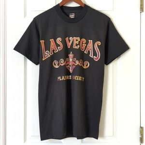 Fruit of the Loom 90's Vintage Las Vegas Players Society Short Sleeve T-shirt M